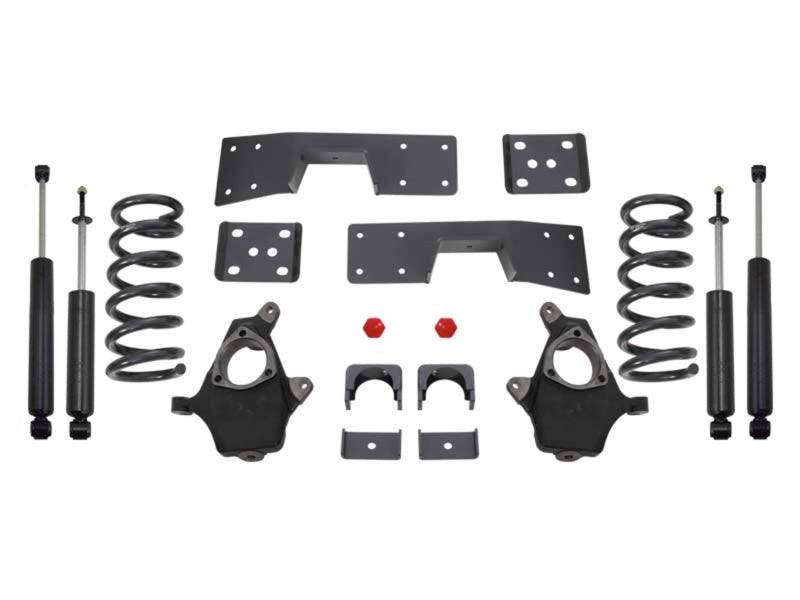 MXT Lowering Kit - MaxTrac 99-06 GM C1500 2WD V8 3in/5in Lowering Spindle Kit