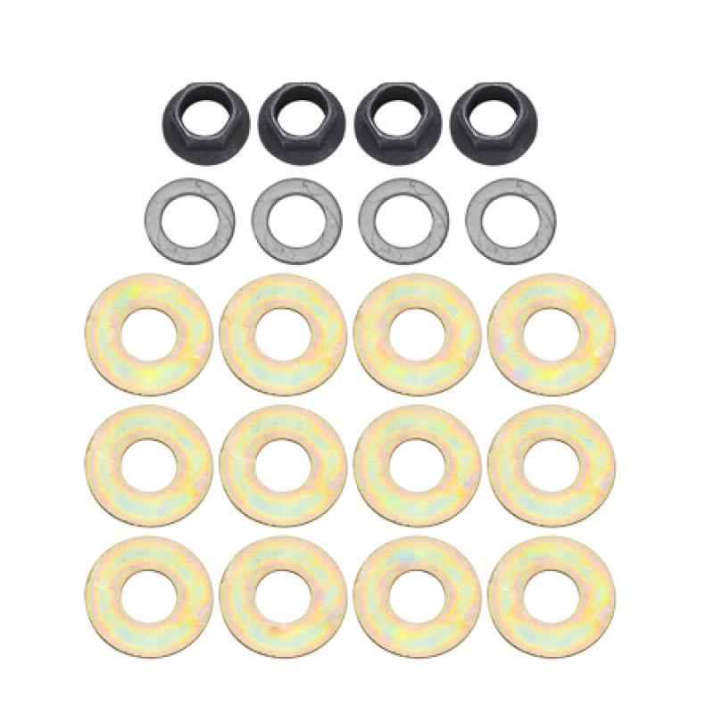 WIL Bolt Kit - Wilwood Bolt Kit - 3/8-24 - 4 Pack (Nut, Washer, Shims)