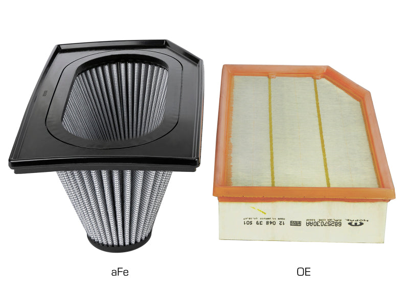 AFE Direct Fit Pro DRY S Air Filter - aFe Magnum FLOW PRO DRY S Inverted Air Filter 18-19 Jeep Wrangler (JL) I4-2.0L(t)