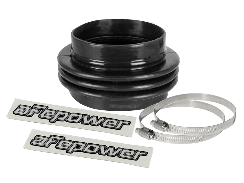 AFE Elbow Reducing Couplers - aFe Magnum FORCE Intake Coupling Kit (5 IN ID to 4-1/2 IN ID x3-1/4 IN L) Straight Bellow- Black