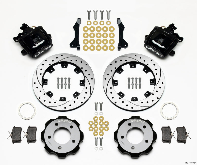 WIL Parking Brake Brake Kit - Wilwood Combination Parking Brake Rear Kit 12.19in Drilled 2006-Up Civic / CRZ