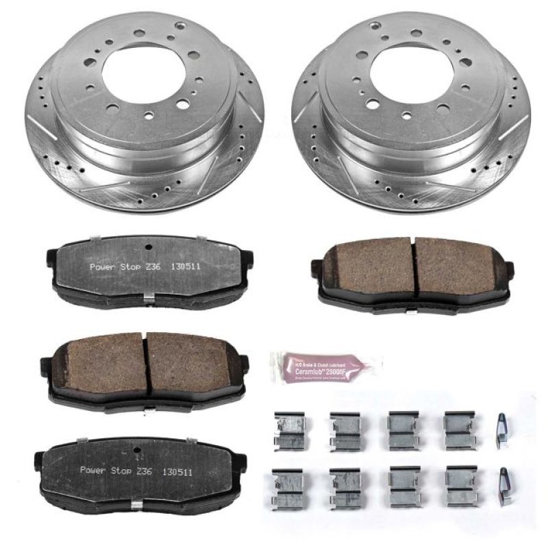 PSB Z36 Truck & Tow Kit - Power Stop 08-11 Lexus LX570 Rear Z36 Truck & Tow Brake Kit