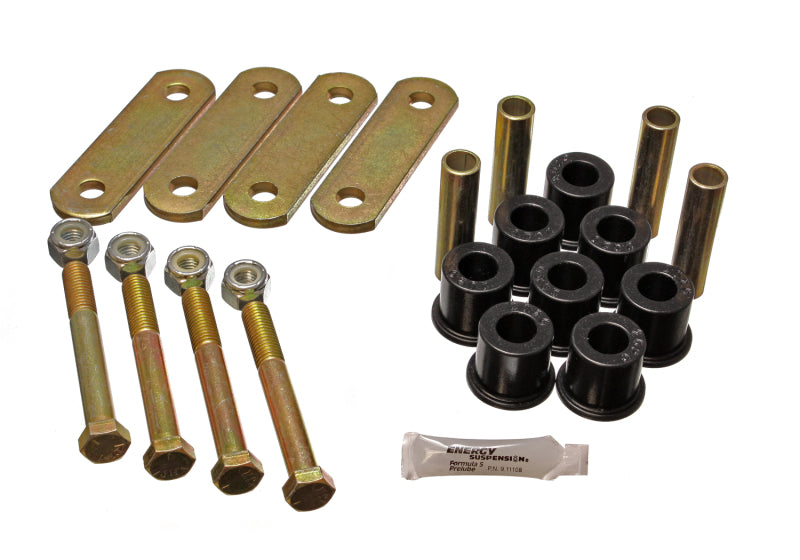 ES Spring/Shackle Bush - Black - Energy Suspension Ford Heavy Duty Shackle Set - Black