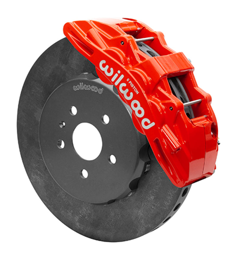 WIL SX6R Brake Kit - Wilwood SX6R WCCB Carbon-Ceramic 10-14 Chevy Camaro Front Big Brake Kit - Red