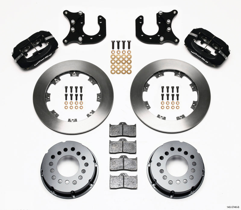 WIL Dynalite Brake Kit - Wilwood Forged Dynalite P/S Rear Kit Chevy 12 Bolt-Spec 3.15in Bearing