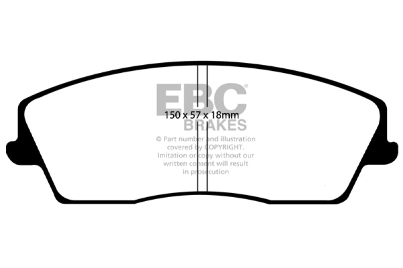 EBC Yellowstuff Brake Pad Sets - EBC 05-09 Chrysler 300 2.7 Yellowstuff Front Brake Pads