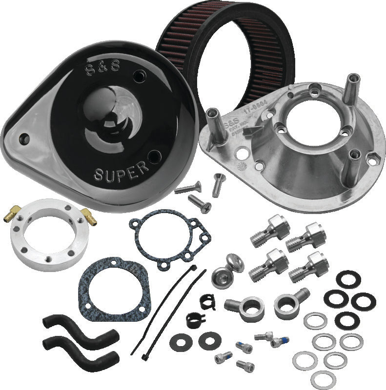 SSC Air Cleaner Kits - S&S Cycle 93-06 Carbureted BT/07-10 Softail CVO Models Teardrop Air Cleaner Kit - Gloss Black