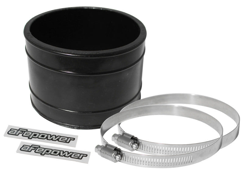 AFE Elbow Reducing Couplers - aFe Magnum FORCE Cold Air Intake System Spare Parts Kit (4in ID x 3in L) Straight Coupler - Black