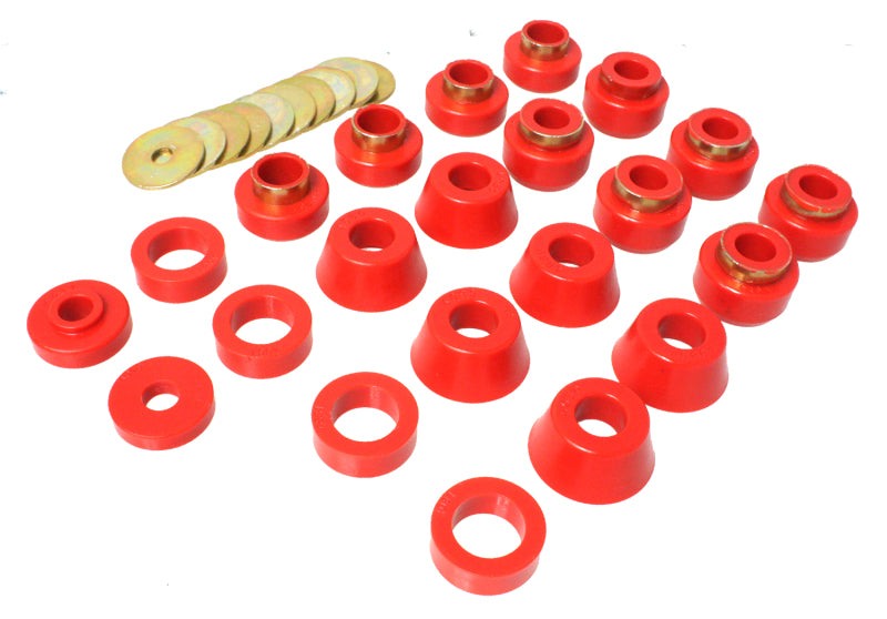 ES Body Mounts - Red - Energy Suspension Body Mounts - Red