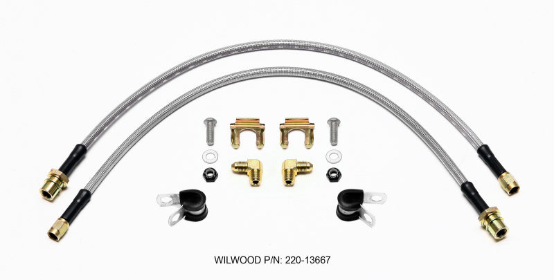 WIL Flexline Brake Hose - Wilwood Flexline Kit Front 03-UP Mazda 3