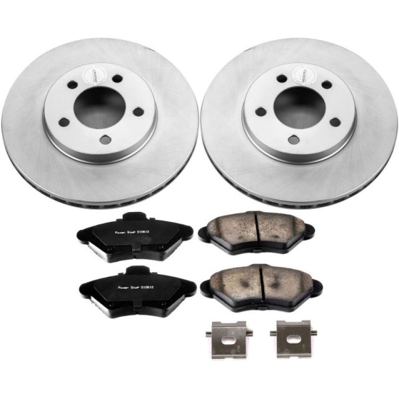 PSB Z17 Evolution Coated Kit - Power Stop 93-97 Ford Thunderbird Front Z17 Evolution Geomet Coated Brake Kit