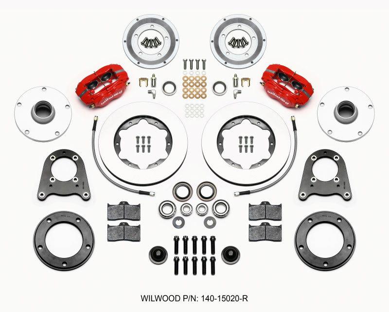 WIL Dynalite Brake Kit - Wilwood Forged Dynalite-M Front Kit 10.75in Red 1950-1955 MG-TD/TF
