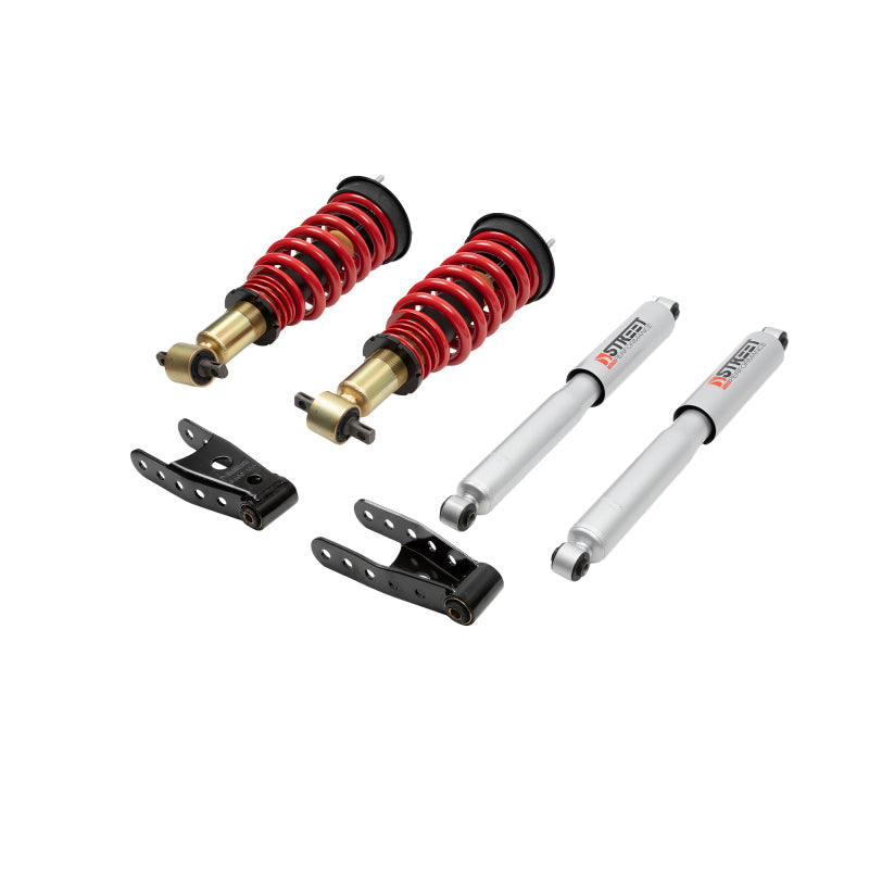 BT Coilover Kit - Belltech Coilover Kit 07-18 GM Sierra 1500 All Cabs/Short Bed F -1in to -3in / R 2in to -2in 2/4WD