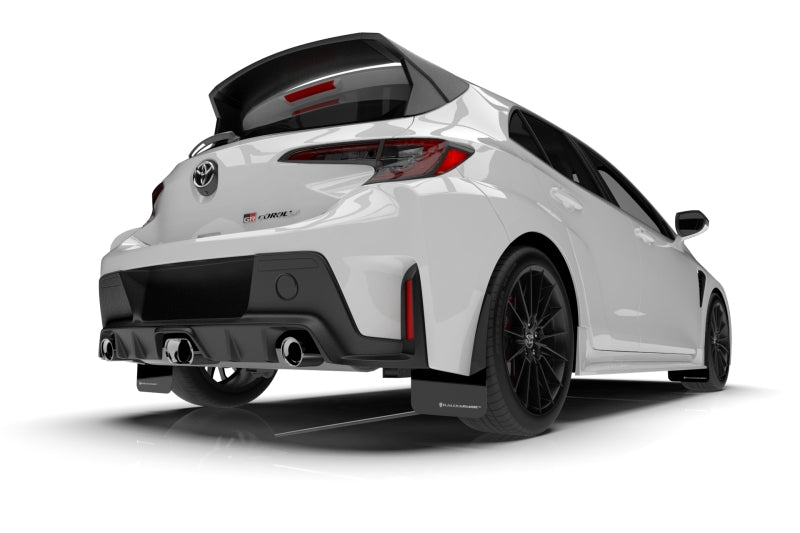 RAL Classic Blk Flap/Blue Logo - Rally Armor 23-26 Toyota GR Corolla Black Mud Flap w/Light Blue Logo