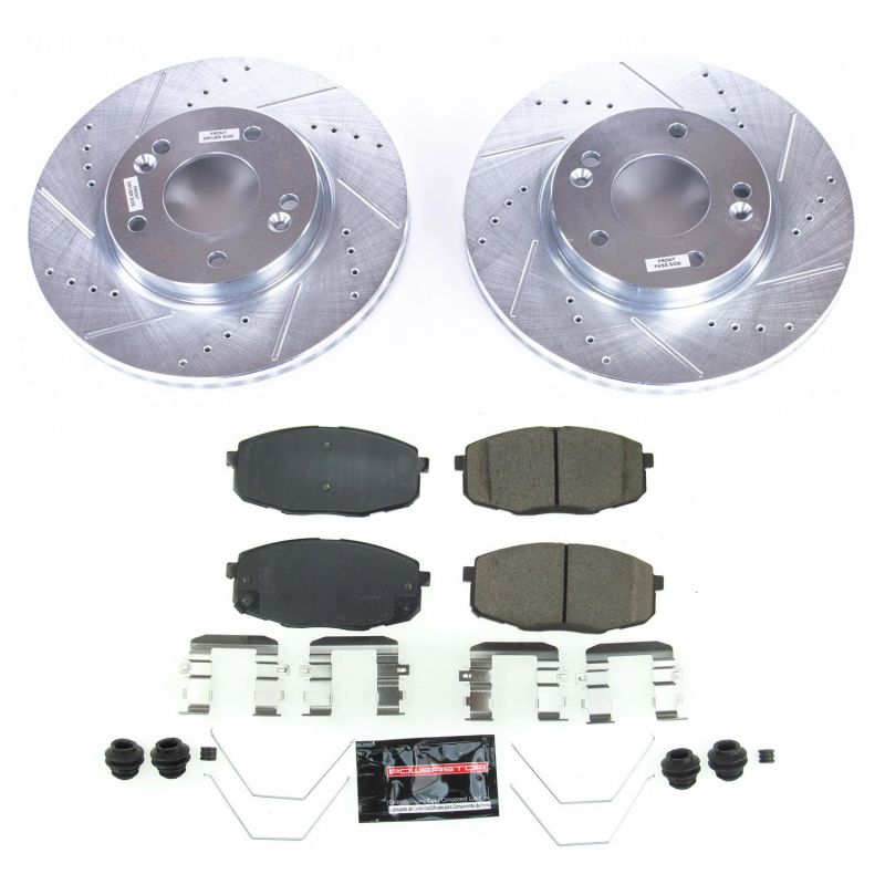 PSB Z23 Evolution Kit - Power Stop 17-19 Kia Soul Front Z23 Evolution Sport Brake Kit