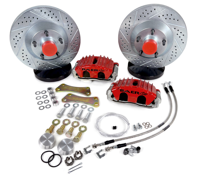 BAE Classic Series Brake Kits - Baer Brakes 63-87 Chevrolet/GMC 2WD Trucks 13in Classic Series Front Brake Kit - Red