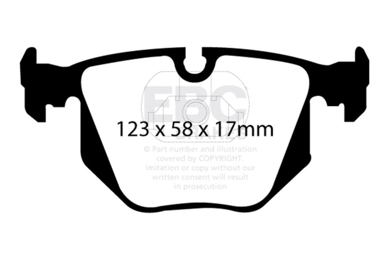 EBC Ultimax2 Brake Pad Sets - EBC 01-07 BMW M3 3.2 (E46) Ultimax2 Rear Brake Pads