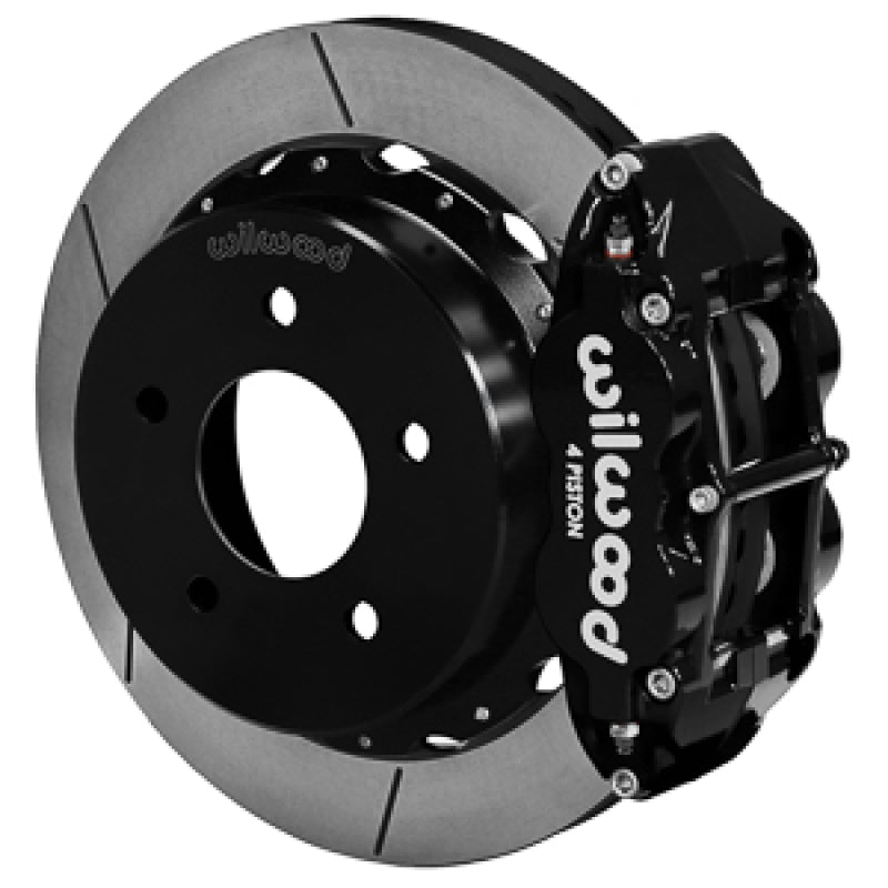 WIL Superlite Brake Kit - Wilwood 88-98 Chevy Silverado Superlite 4R 12.88x1.10in GT Slotted Rear Drum to Disc Conv. - Black