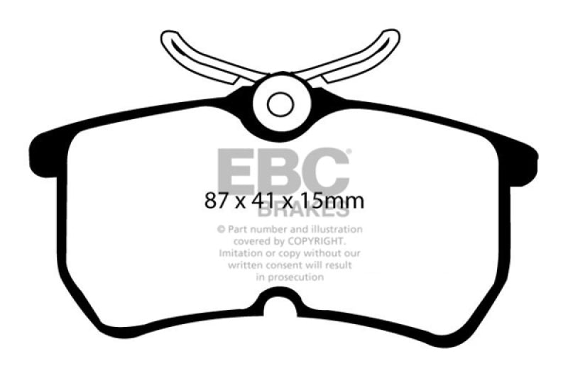 EBC Greenstuff Brake Pad Sets - EBC 13+ Ford Fiesta 1.6 Turbo ST Greenstuff Rear Brake Pads