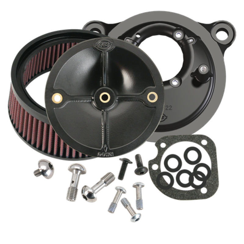 SSC Air Cleaner Kits - S&S Cycle 93-99 BT Models w/ Stock CV Carb Stealth Air Cleaner Kit w/o Cover