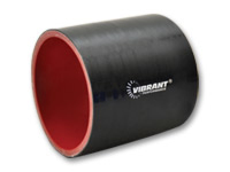 VIB 4 Ply Hoses - Vibrant 4.25in I.D. x 3in Long Gloss Black Silicone Hose Coupling