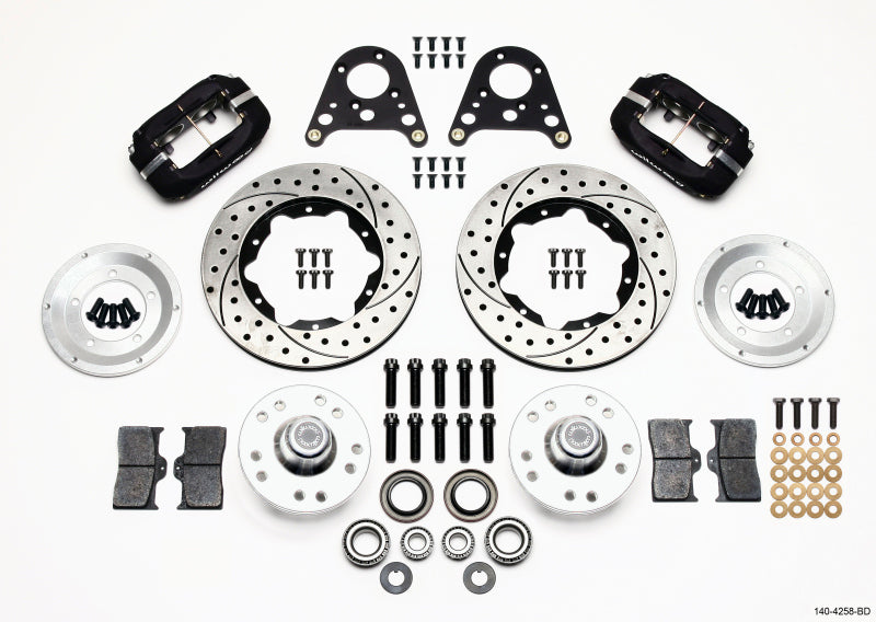 WIL Dynalite Brake Kit - Wilwood Forged Dynalite Front Kit 10.75in Drilled Rotor Art Morrison Strut