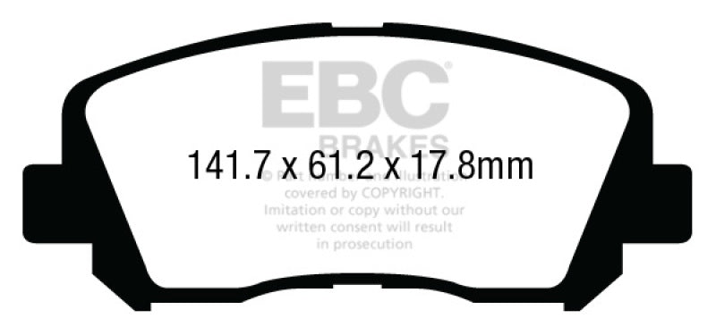 EBC Greenstuff Brake Pad Sets - EBC 15+ Chrysler 200 2.4 Greenstuff Front Brake Pads