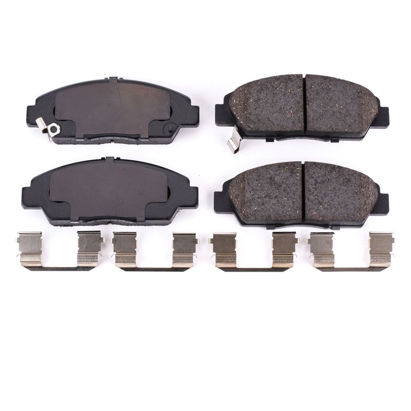 PSB Z17 Evolution Brake Pads - Power Stop 92-96 Honda Prelude Front Z17 Evolution Ceramic Brake Pads w/Hardware