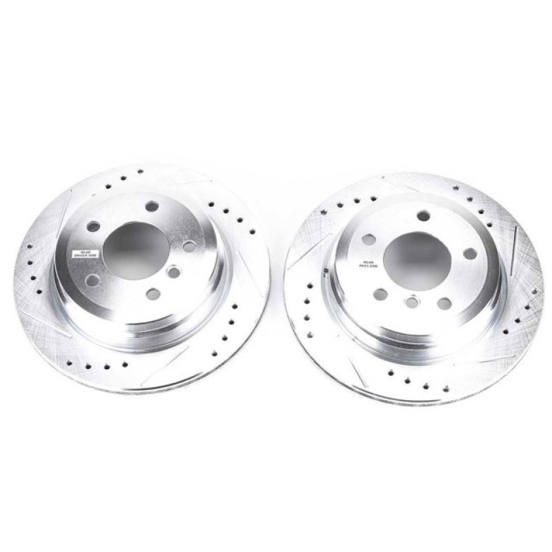 PSB Evolution Drill/Slot Rotor - Power Stop 2006 BMW 325xi Rear Evolution Drilled & Slotted Rotors - Pair