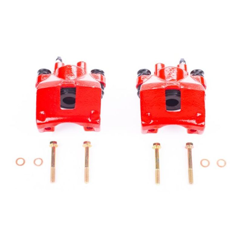 PSB Red Calipers - Power Stop 95-98 Jeep Grand Cherokee Rear Red Calipers w/o Brackets - Pair