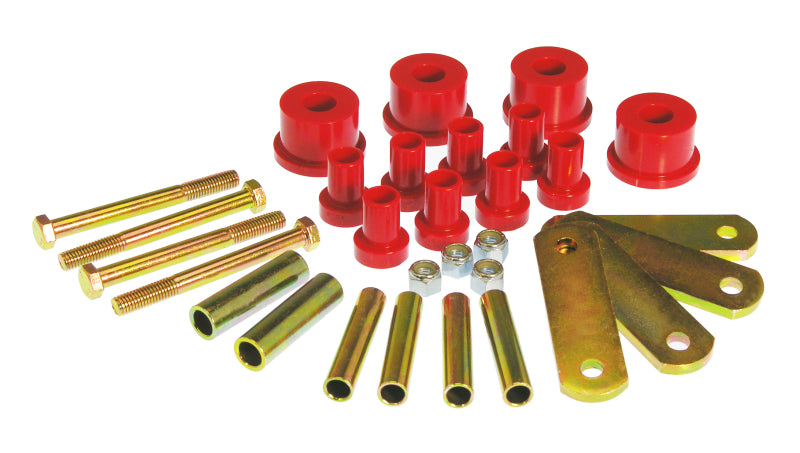 PRO Spring/Shackle Bush- Red - Prothane 65-76 Chrysler A Body HD Spring & Shackles Bushings - Red