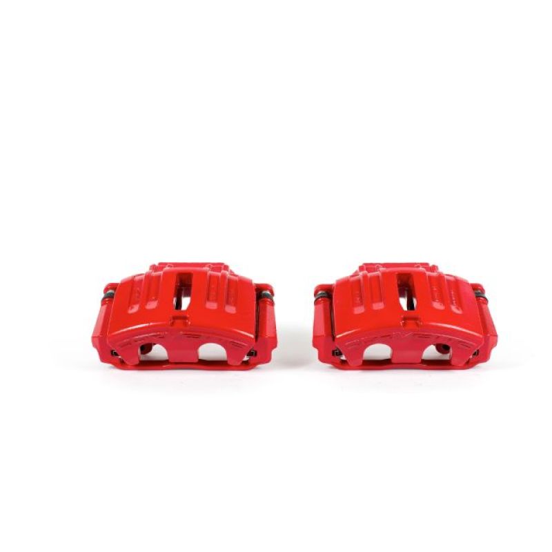 PSB Red Calipers - Power Stop 05-13 Chevrolet Corvette Front Red Calipers w/Brackets - Pair
