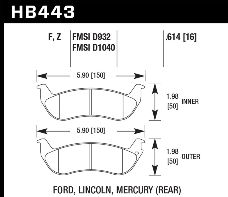 HAWK HPS Brake Pad Sets - Hawk HPS Street Brake Pads