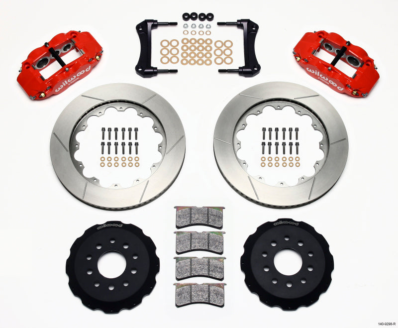 WIL Superlite Brake Kit - Wilwood Narrow Superlite 6R Front Hat Kit 14.00in Red 88-93 Corvette C4