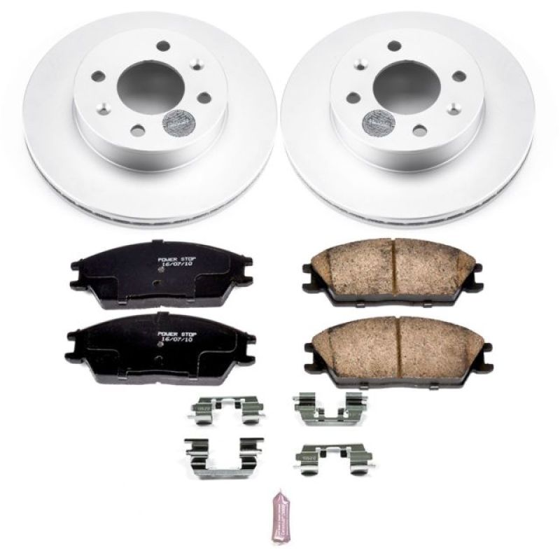 PSB Z17 Evolution Coated Kit - Power Stop 03-05 Hyundai Accent Front Z17 Evolution Geomet Coated Brake Kit