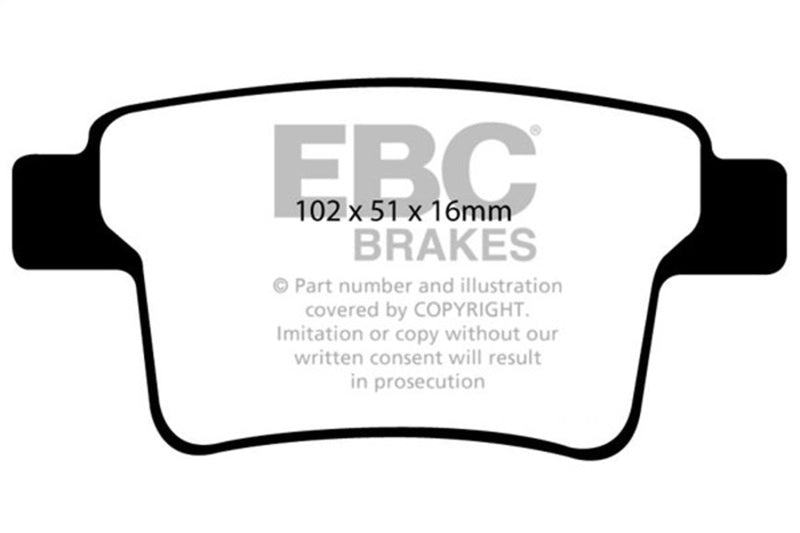 EBC Ultimax2 Brake Pad Sets - EBC 04-07 Ford Five Hundred 3.0 Ultimax2 Rear Brake Pads