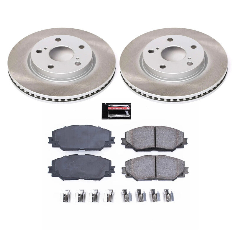 PSB Semi-Coated Rotor Kits - Power Stop 06-18 Toyota RAV4 Front Semi-Coated Rotor Kit