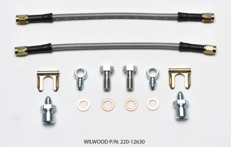 WIL Flexline Brake Hose - Wilwood Flexline Kit D52 Caliper 10in w/ Banjo 10mm -3/8-24 Chassis