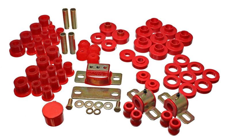 ES Hyper-Flex Sets - Red - Energy Suspension 76-79 Jeep CJ/CJ7 Red Hyper-Flex Master Bushing Set