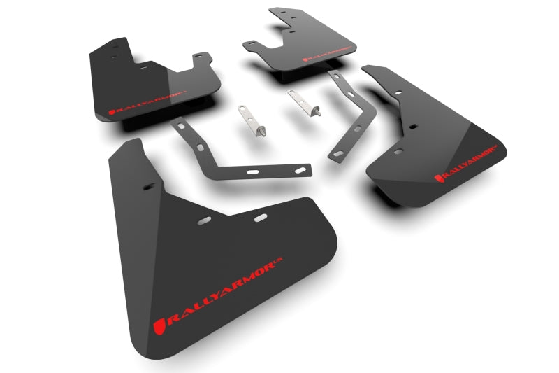RAL Basic Blk Flap/Rd Logo - Rally Armor 23-26 Honda CR-V Black Mud Flap - Red Logo
