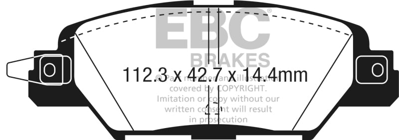EBC Yellowstuff Brake Pad Sets - EBC 2016 Mazda CX-5 2.0L Yellowstuff Rear Brake Pads