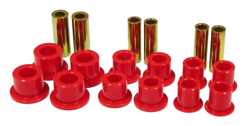 PRO Spring/Shackle Bush- Red - Prothane 99-04 Ford F250/350 SD 2/4wd Front Leaf Spring Bushings - Red