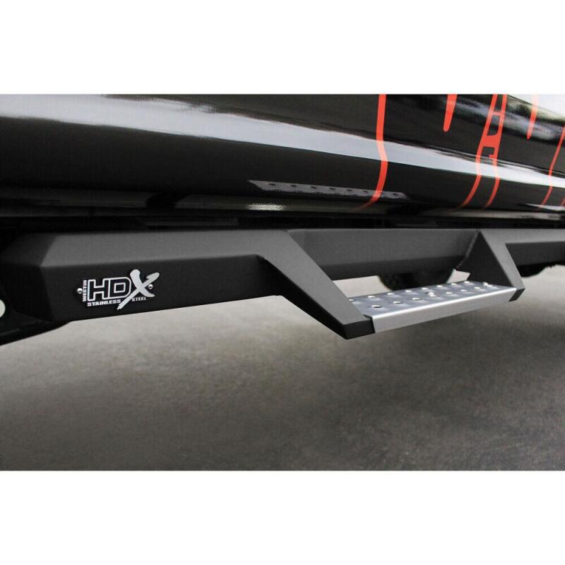 WES Nerf Bars - HDX Drop - Westin/HDX 17-18 Ford F-250/350 Crew Cab (6.75ft Bed) Stainless Drop Nerf Step Bars - Textured Black