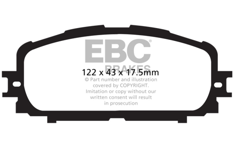 EBC Greenstuff Brake Pad Sets - EBC 12+ Toyota Yaris 1.5 Greenstuff Front Brake Pads