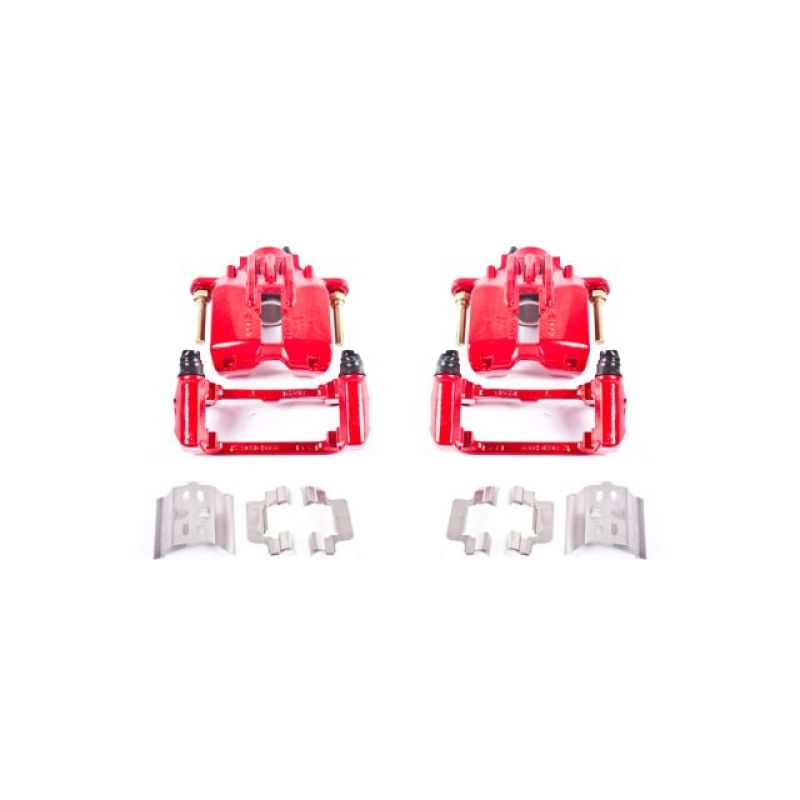 PSB Red Calipers - Power Stop 04-05 Cadillac XLR Rear Red Calipers w/Brackets - Pair