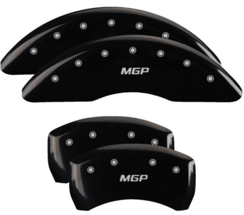 MGP Caliper Covers 4 Standard - MGP 4 Caliper Covers Engraved Front & Rear MGP Black Finish Silver Char 2018 Volkswagen Atlas