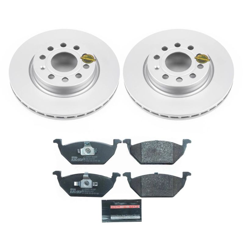 PSB Euro-Stop Kit - Power Stop 11-15 Volkswagen Jetta Front Euro-Stop Brake Kit