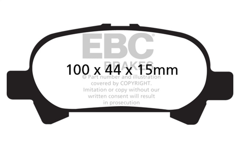 EBC Ultimax2 Brake Pad Sets - EBC 00-04 Toyota Avalon 3.0 Ultimax2 Rear Brake Pads