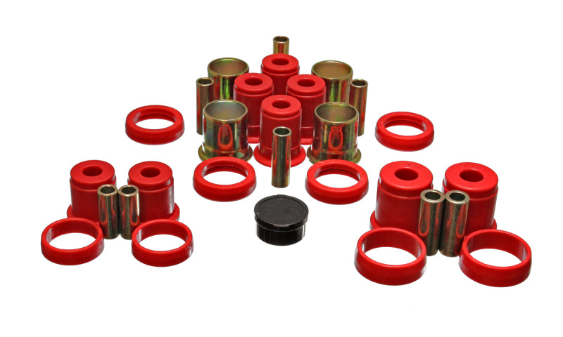 ES Cntrl Arm Bushings - Red - Energy Suspension 72-79 Ford Fairlane/GranTorino/Torino/Elite Red Rear End Control Arm Bushing Set