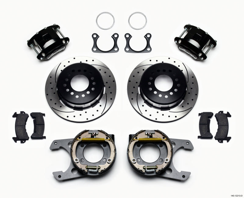 WIL D154 Brake Kit - Wilwood D154 P/S Park Brake Kit Drilled Big Ford 2.36in Offset